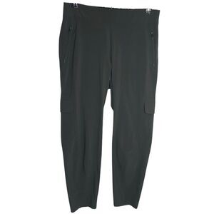 Athleta Chelsea Cargo Pants Womens 10 Green Pull On Lightweight Hiking Outdoor